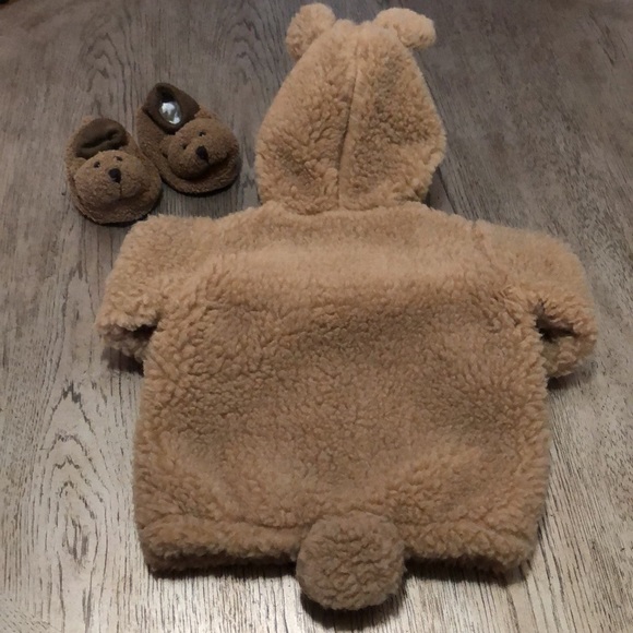Teddy Bear Coat & Rattle Slippers - Picture 2 of 3